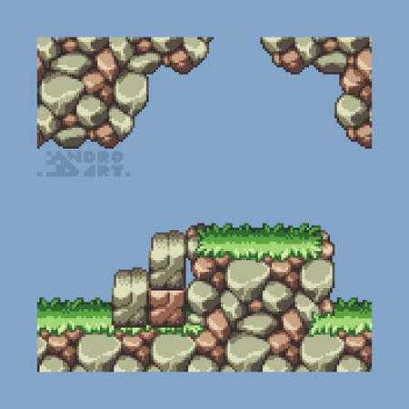 TileSet - Grass and rocks